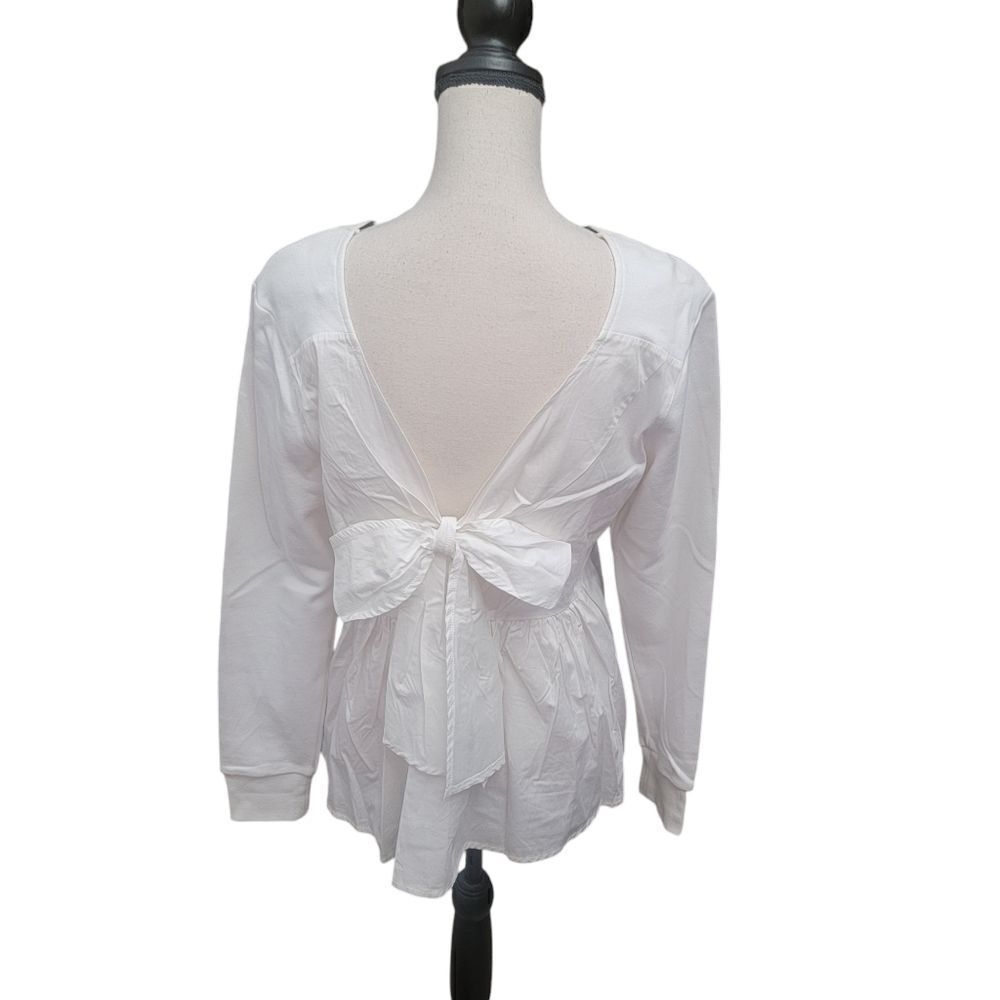 Ella Moss Sabrina Sexy Back Tie Sweatshirt. Size L. NWT.